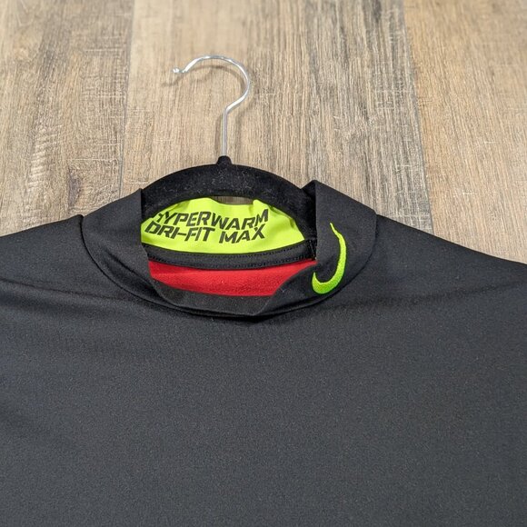 Nike Pro Combat Fitted Hyperwarm Dri-Fit Max Compression Shirt Mens Large Black - Picture 3 of 10